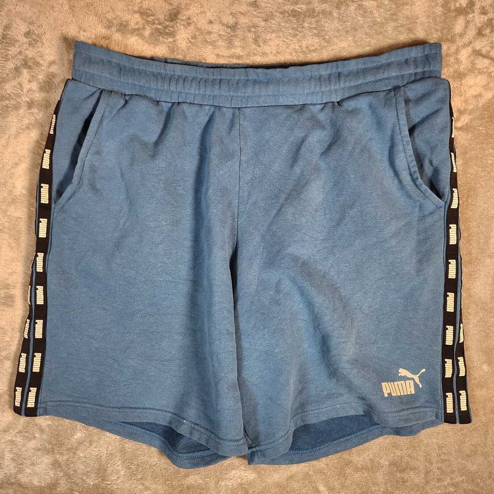Puma Athletic Shorts Men's XL 38X9 Blue Gym Workout